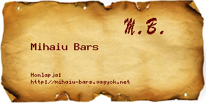 Mihaiu Bars névjegykártya